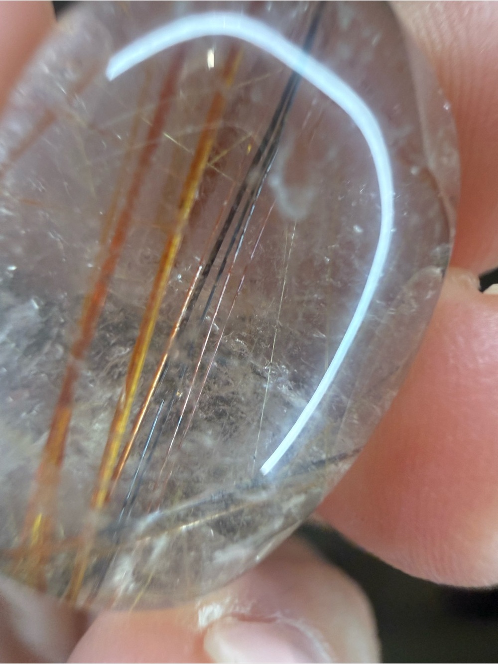 Multi-Color Rutilated Quartz Cabochon - Picture 6 of 8